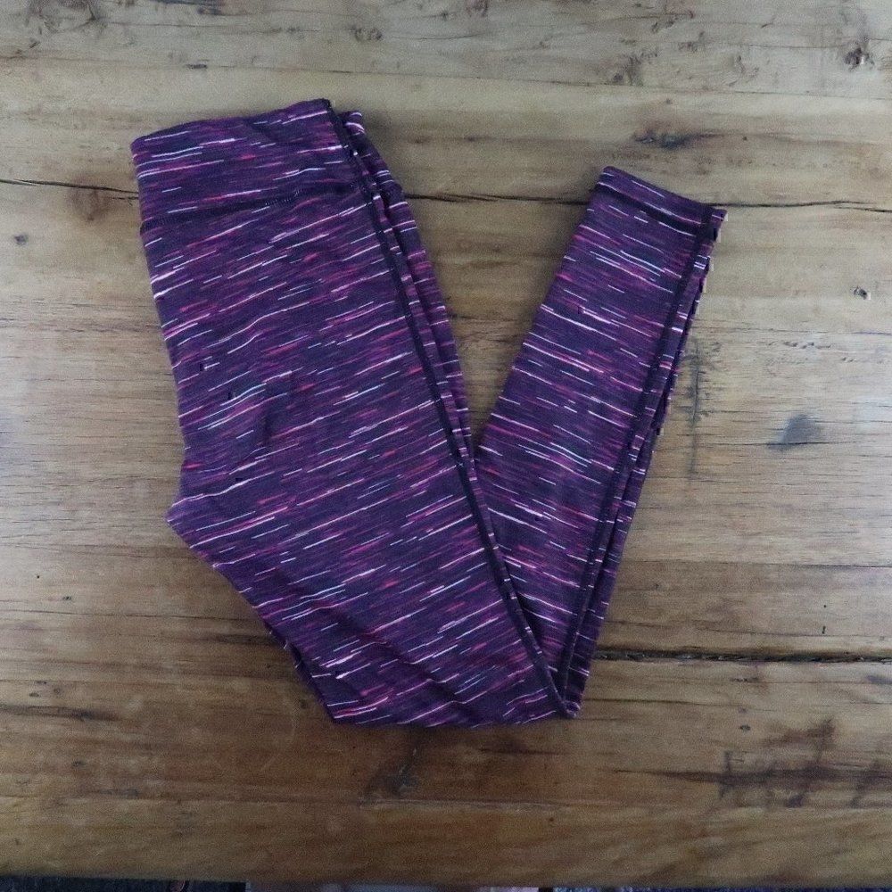 EVERLAST SPORT PINK STRIPED 7/8 LENGTH LEGGINGS WOMENS SIZE SMALL